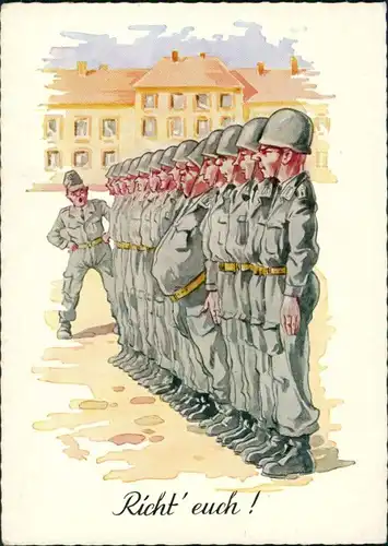 Ansichtskarte  Militär/Propaganda - Soldatenleben "Richt Euch!" 1965