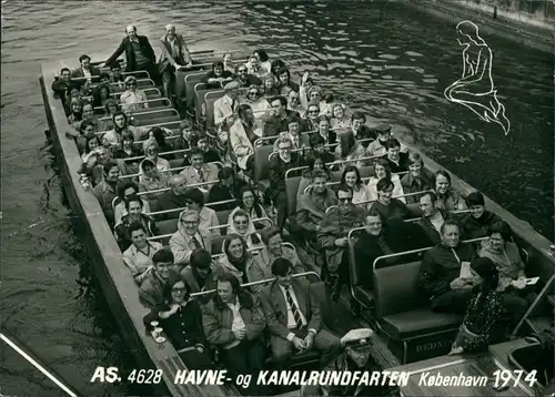 Kopenhagen København  Kanalrundfarten/Hafen Rundfahrt Schiff  1974 Privatfoto