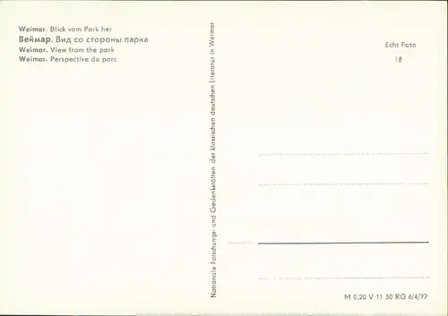 Ansichtskarte Weimar Blick vom Park her 1977