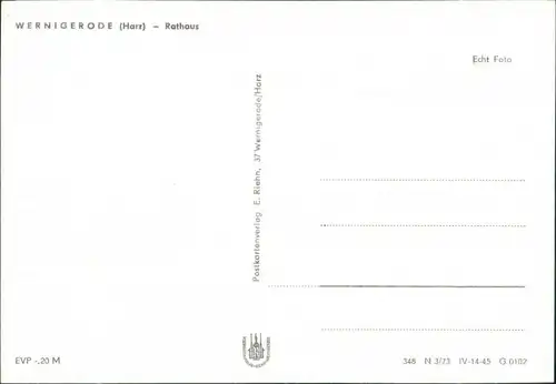 Ansichtskarte Wernigerode Rathaus, Rathausplatz im Winter, verschneit 1973
