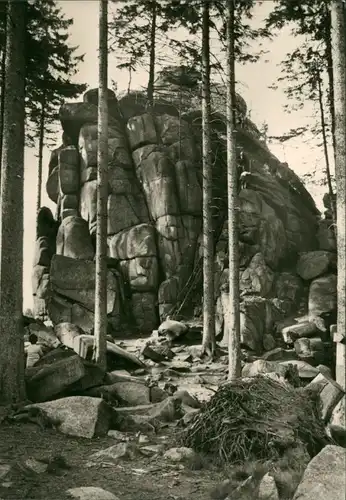 Ansichtskarte Hasserode-Wernigerode Ottofelsen, Fels-Landschaft 1970