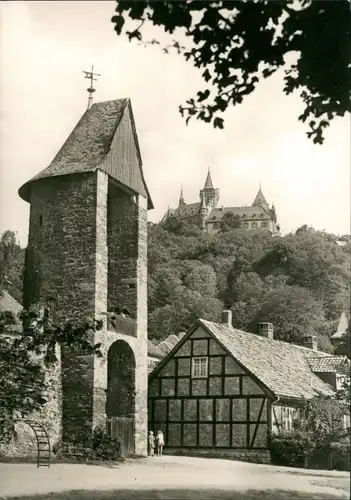 Wernigerode Schloss/Feudalmuseum, Alte Stadtmauer am Vorwerk 1973