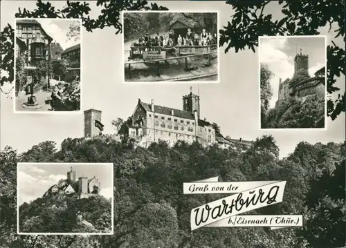 Eisenach Mehrbildkarte, diverse Ansichten Fotos der Burg, Castle 1966