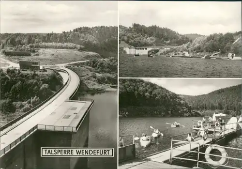 Wendefurth-Thale (Harz) Talsperren Mehrbildkarte mit 3 Ansichten/Fotos 1973