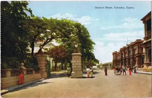 Postcard Colombo Queen´s Street 1918
