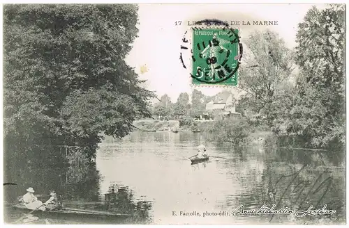 Ansichtskarte Frankreich  les bords dela marne 1909