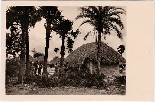 Postcard Chennai (Madras) சென்னை Dorf im Bezirk Madras 1930