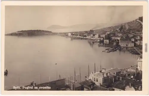 Split Split Pogled sa zvonika Hafen Postcard Foto Ansichtskarte 1928
