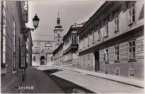Zagreb Straßenansicht   Hrvatska Kroatien Foto Ansichtskarte Postcard 1940