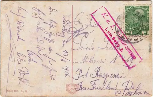 Ansichtskarte Lemberg Lwiw (Львів/Lwów) Partie an der Heil.-Jur. Kirche 1915