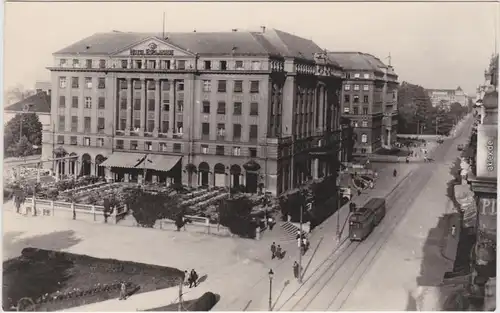 Zagreb Straßenpartie  - Hotel Esplanade Foto Ansichtskarte Postcard1932