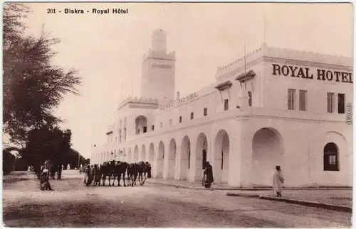 Biskra Biskira- بسكرة Partie am Royal Hotel Algeria Algerien Postcard 1918