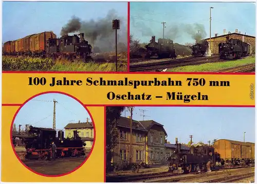 Mügeln (Bez. Leipzig) bei Nauendorf, Bahnhof Oschatz und Bahnhof Mügeln 1985 