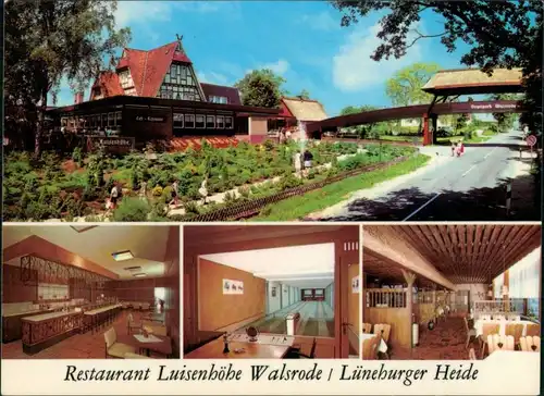 Walsrode Restaurant Luisenhöhe, Außen- und Innenansichten 1974