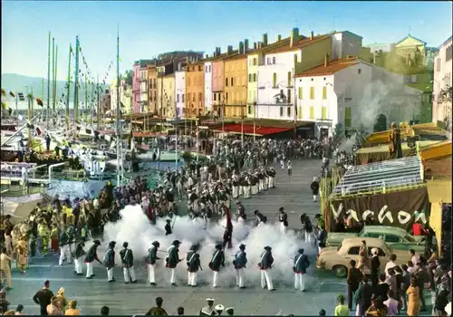 Saint-Tropez La Bravade, Le Port/Traditionelles Fest am Hafen 1960