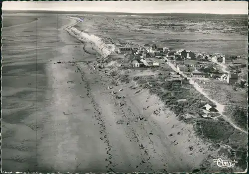 Pirou Pirou Vue générale aérienne de la Plage/Luftaufnahme Strand Normandie 1965