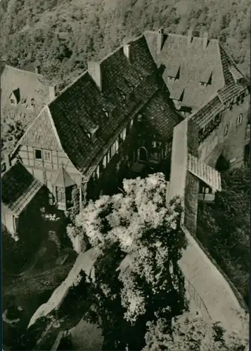 Eisenach Nordhof (1450 umgebaut) aus der Vogelschau-Perspektive 1956/1958