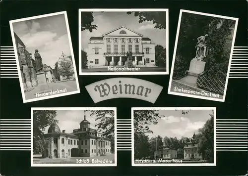 Weimar Herder-Denkmal, Theater, Shakespeare-Denkmal, Schloss, Mozarthaus 1967
