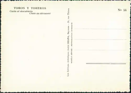 Ansichtskarte  Toroy Y Toreros, Stierkampfarena/Stierkampf 1955