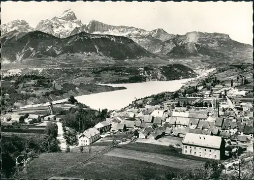 CPA Corps Vue générale et le Lac du Sautet 1957