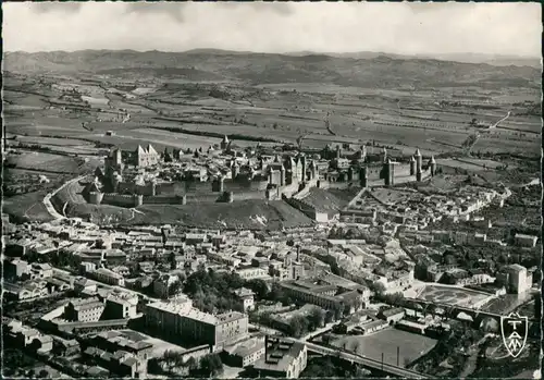 Carcassonne Carcassona Photo  /Panorama-Ansicht, Luftaufnahme 1960