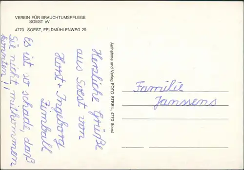 Ansichtskarte Soest Personen, Brauchtum, Tradition & Kleidung 1984