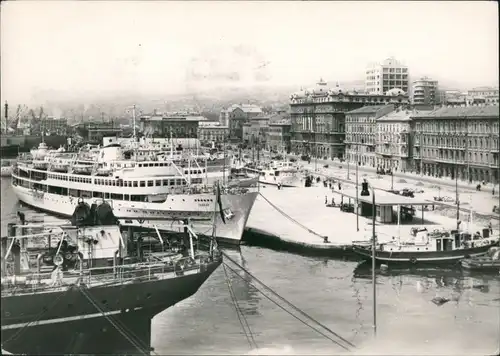 Rijeka Fiume/Reka Schiffsanlegestelle, Hafen, Schiff, Dampfer 1964