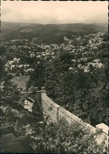 Ansichtskarte Wernigerode Aussicht vom Feudalmuseum Schloß Wernigerode 1960