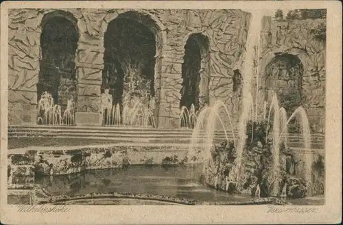 Bad Wilhelmshöhe-Kassel Cassel Schloss  Springbrunnen, Wasserspiele 1920
