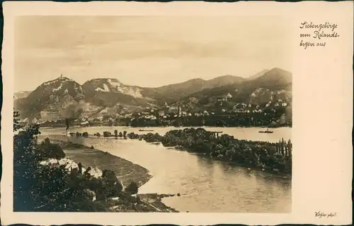Rolandswerth-Remagen Siebengebirge vom Rolandsbogen aus, Rhein Partie 1932