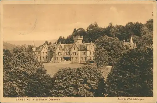 Ernsttal Schloss Waldleinigen, Ernsttal, badischer Odenwald 1909