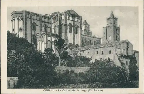 Cartoline Cefalù La Cattedrale da tergo (XII Secolo)/Kathedrale 1927