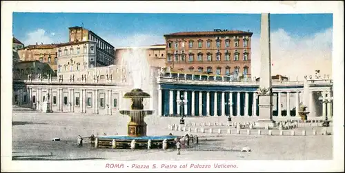 Cartoline Rom Roma S. Pietro col Pallazo Vaticano 1916
