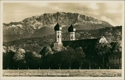 Benediktbeuern Kloster Benediktbeuern, Klosterkirche, Benediktenwand 1930