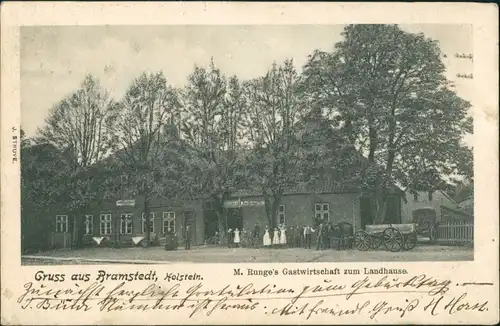 Ansichtskarte Bad Bramstedt M. Runges Gasthaus 1909