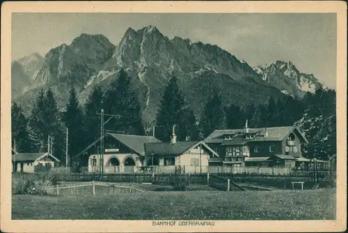 Ansichtskarte Obergrainau-Grainau Bahnhof 1928