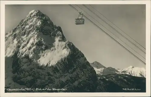 Garmisch-Partenkirchen Kreuzeckbahn, Blick auf den Waxenstein 1920