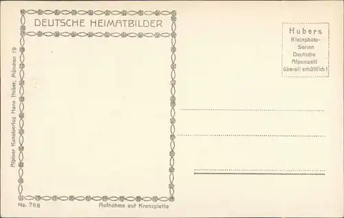 Garmisch-Partenkirchen Kreuzeckbahn, Blick auf den Waxenstein 1920