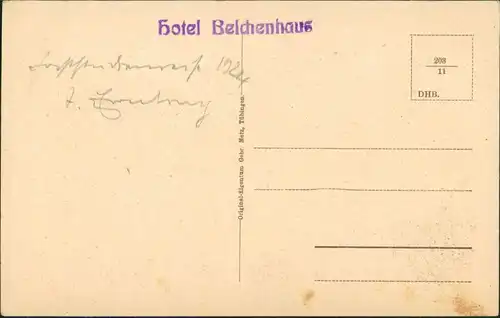 Schönau im Schwarzwald Schwarzwald, Berg Belchen, Berg-Wege am Hochkelch 1920