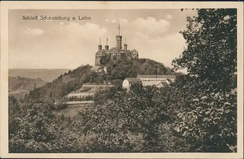 Balduinstein Schloss Schaumburg, Fernansicht, Castle Postcard 1910