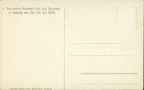 Ansichtskarte Leipzig Arbeiter- Turnfest - Stadt - Stadion 1922