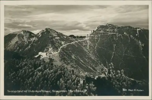 Urfeld-Kochel am See Berg Herzogstand mit Martinskopf 1930
