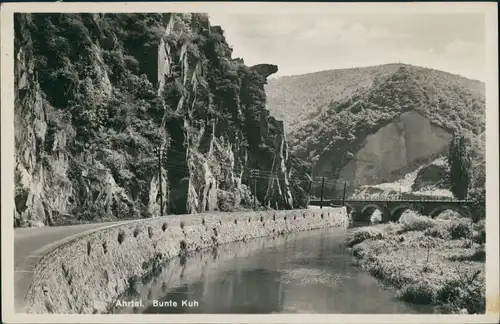 Ahrweiler-Bad Neuenahr-Ahrweiler Bunte Kuh (Felsnase), Ahrtal, Ahr-Brücke 1930