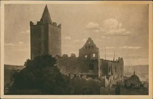 Saaleck-Bad Kösen Rudelsburg, Gesamtansicht, Postcard with Castle 1910