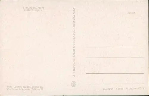 Alexisbad-Harzgerode Umland-Ansicht, Frau auf dem Habichtsstein 1955