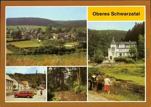Ansichtskarte Oberes Schwarzatal: Katzhütte, Blechhammer, Scheibe-Alsbach 1986
