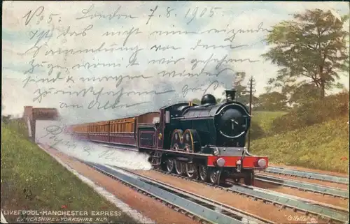 Liverpool - Manchester Express, Railways/England Dampflokomotive, Zug 1905
