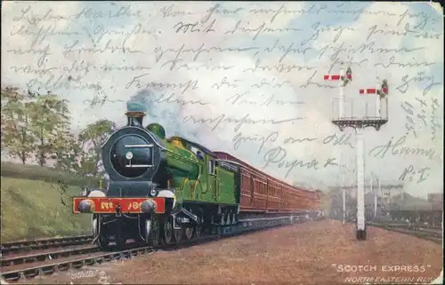 "Scotch Express" North Eastern Railways/Zug, Dampflokomotive 1905
