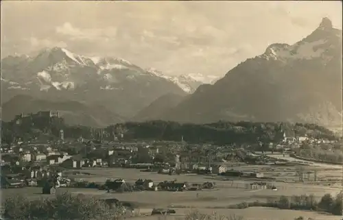 Ansichtskarte Salzburg Panorama-Ansicht mit Blick zu den Alpen Bergen 1929