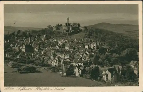 Königstein (Taunus) Panorama-Ansicht, Gesamtansicht, Vogelschau-Perspektive 1929